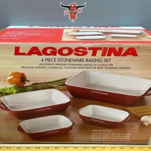 Unused Lagostina Stoneware 4 Piece Set.
