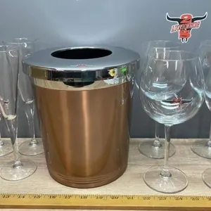 Wine/Champagne Glasses & Ice/Wine Bucket. Donated