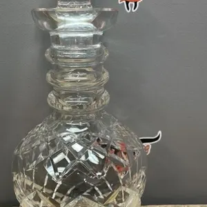 Lead Crystal Liquor Decanter. 10"H.
