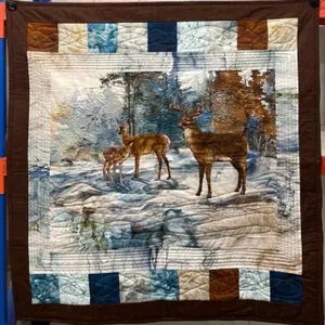 Handmade Quilt/Wall Hanging - Deer Family In