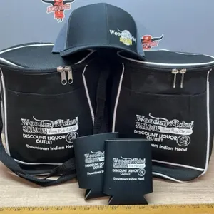 Wooden Nickel Saloon Gift Pack.  Hat, 2 Cooler
