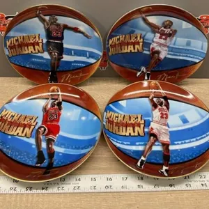 4 Michael Jordan, 8" Bradex Collector Plates