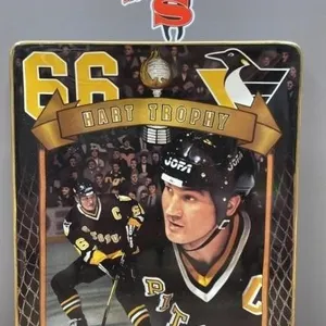 Mario Lemieux, Hart Trophy, 6" x 8" Bradex