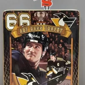 Mario Lemieux, Art Ross Trophy, 6" x 8" Bradex