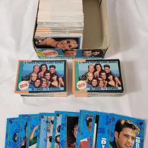 Vintage 1991 Topps Beverly Hills 90210 Trading Card Sets & Singles w/Original Retail Box . Two (2) Complete Sets , One (1) Complete Sticker Set &a