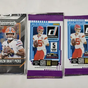 2023 Panini Prizm Draft Picks NFL Football Sealed Trading Card Wax Pack & 2025 Panini Donruss NFL Football Sealed Trading Card Wax Packs ×2 . Thre