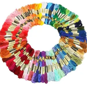 New - 100pcs. Multi Color Embroidery Thread, Soft Cotton Cross Stitch Threads, Embroidery Floss Thread .