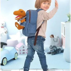 Naturally Kids Brown Dinosaur Medium Backpack