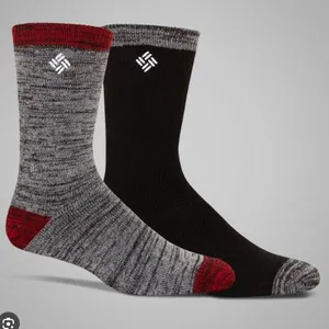 Columbia Men’s Socks, Size 6-12, Multipack, Grey and Red Design