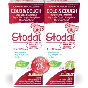 Boiron Stodal Multi-Symptom 1 to 11 Years Cold & Cough Syrup, 125 ml (Pack of 2)