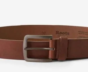 Roots Genuine Leather Belt Size 32-34 in Brown