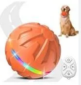 Interactive Dog Ball Toy with Remote Control and LED Lighting