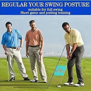 Goldau Foldable Golf Alignment Sticks, 2-Pack, 3-Section, Blue