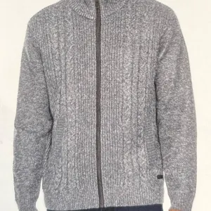 Buffalo David Bitton Men’s Full-Zip Knit Jacket, Size L/G, Gray