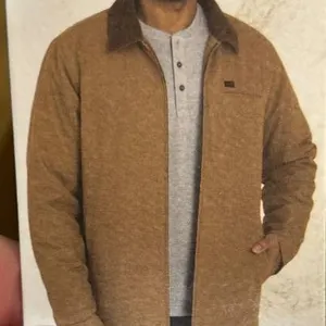 Wrangler Canvas Work Jacket XL/TG with Quilted Lining and Corduroy Collar