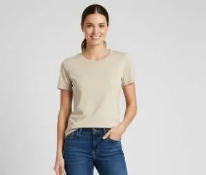 Tahari Women’s Beige Short Sleeve Top, Model 2914463, Nylon/Spandex, Size L/G