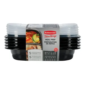 Rubbermaid TakeAlongs Meal Prep Containers with Built-In Dividers
