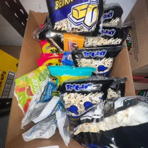 Snack Items Featuring Butter Salt Popcorn and Assorted Products