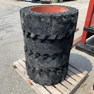 (4) Bobcat Skid Steer Tires on Rims (Asset #6420)
 UNRESERVED