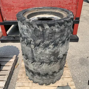 (4) Bobcat Skid Steer Tires on Rims (Asset #6421)
 UNRESERVED