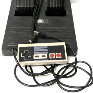 Vintage SONY Dream Machine AM/FM Alarm Clock Radio ICF-C740, Tested + MADCATZ Driving Pedal + PS1(?) Wheel & Unbranded NES-Style Controller With U