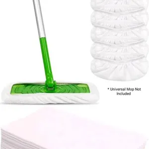 New KMAKII 80-Pack Handi Wipe Reusable Cloths 11.8" × 21" inches + 6-Pack Reusable Microfiber Mop Pads, Washable Wet and Dry Cleaning Cloths for Hardw