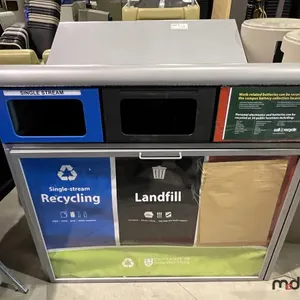 (2) Grey 3-Compartment Steel Disposal Bins
 UNRESERVED