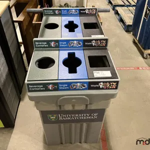 (2) 3-Compartment Plastic Disposal Bins
 UNRESERVED