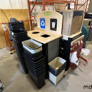 (2) Wood-Top 2-Compartment Disposal Bins, Garbage Bins and Toilet Roll Holders
 UNRESERVED