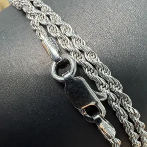 SILVER (7.2G)24"  CHAIN, RHODIUM PLATED, SUGGESTED RETAIL VALUE $400