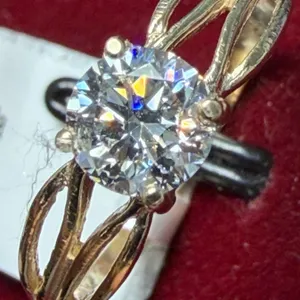 10K(1.45G), LAB DIAMOND (0.55CT) RING SIZE 4.75 APPRAISED INSURANCE VALUE $2500