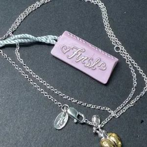 SILVER (3.34G)17 "NECKLACE, RHODIUM PLATED, TWO-TONE, SUGGESTED RETAIL VALUE $300