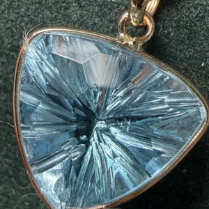 10K BLUE TOPAZ PENDANT (~5CT), SUGGESTED RETAIL VALUE $800