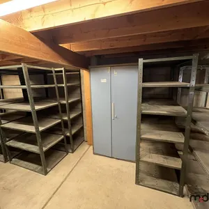 (6) Steel Shelving Units & Metal Storage Cabinet
 UNRESERVED