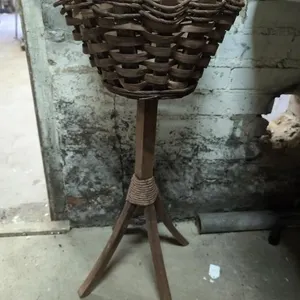 Vintage plant stand basket
