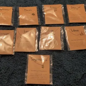 Zodiac sign necklaces new