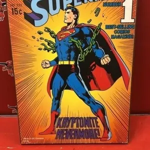Pressboard Superman NUMBER 1 Sign, 13" x 19"
