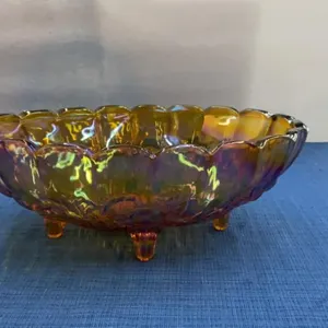 CARNIVAL GLASS IRIDESCENT BOWL