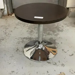SMALL ROUND SIDE TABLE W/ CHROME BASE