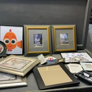 BOX OF FRAMES & ARTWORK