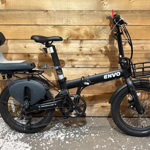 *TESTED WORKING* ENVO 20" ELECTRIC ASSIST FOLDING E-BIKE WITH BATTERY & REAR SEAT (NO CHARGER,