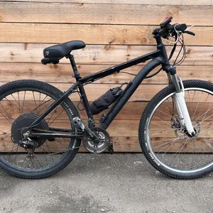 UNKNOWN BRAND E-BIKE WITH HOMEMADE BATTERY (NO CHARGER, NO KEY, UNKNOWN WORKING CONDITION)