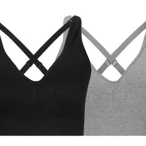 Puma 2-Pack Seamless Sports Bras with Convertible Design – Size SP