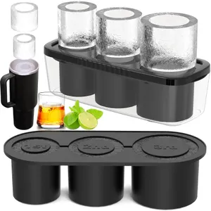 Ukulork Silicone Cylinder Ice Mold, 40 Oz, Black (Model K-080CA)