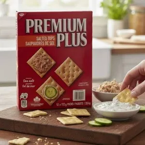 Premium Plus Salted Tops Crackers, 1.35 kg, 12 x 112 g