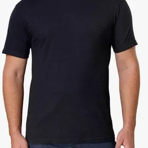 Kirkland Signature Men’s Black Crew Neck T-Shirts – Size Large (4-Pack)