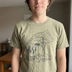 River Wear T-Shirt With Jasper Canada Design, Size Small