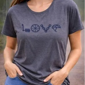 River Wear XL HG Love Bicycle Shirt with Back Graphic