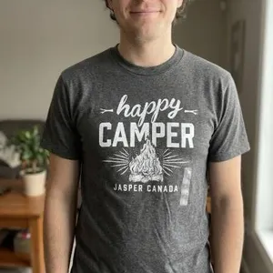 Alstyle Heavyweight Gray T-Shirt – Happy Camper Design, Jasper Canada