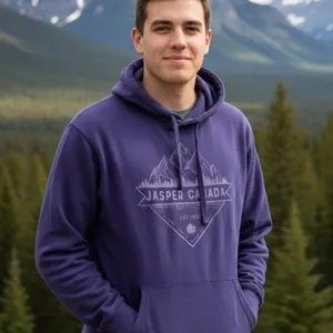 Purple Jasper Canada Hoodie With Logo Design by Riverwear